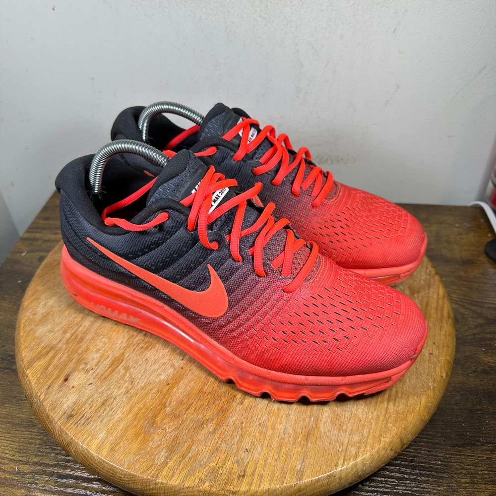 Nike Air Max 2017 Mens Running Shoes Bright Crimson Black 849559-600 Size 9